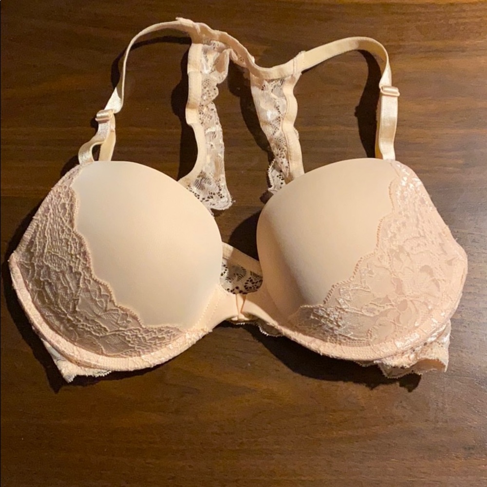 (3/$25) Light pink push up lace bralette